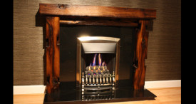 Reclaimed oak fireplace surround